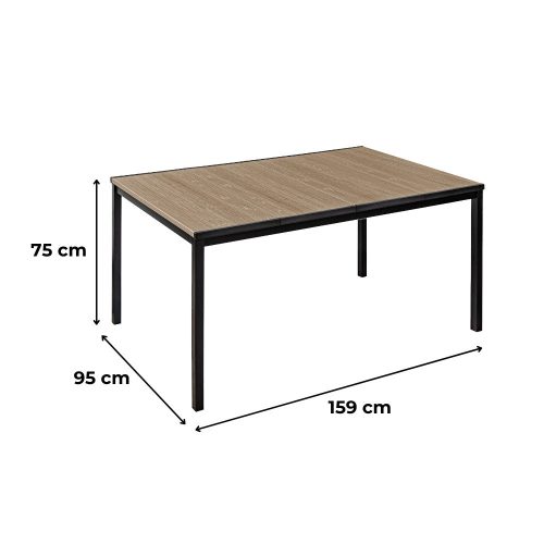 Parker 6+1 kerti bútor garnitúra szett kőris-grafit