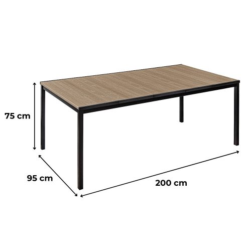 Rowen Large 6+1 kerti bútor garnitúra szett kőris-grafit