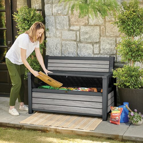 Decocoat műanyag kerti pad/tároló 227 L