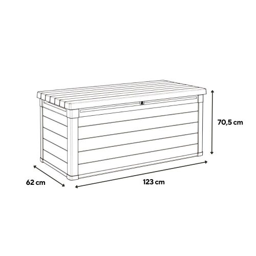 Decocoat műanyag kerti lád 380 l