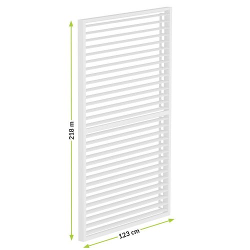 LUXE Lamellás oldalpanel (R) 123x218cm 4 m-ig fehér
