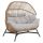 HOLAND rattan dupla kosárfotel bézs