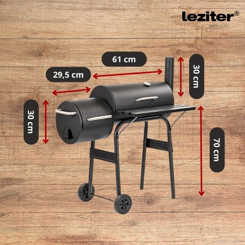 Faszenes kerti grillsütő füstölővel