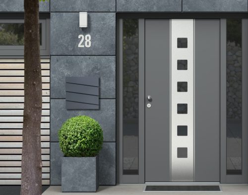 Postaláda horganyzott acélból újságtartóval antracit