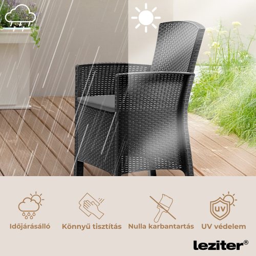 Lima műrattan karfás szék