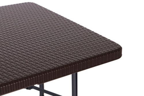 Rattan hatású összecsukható kerti asztal
