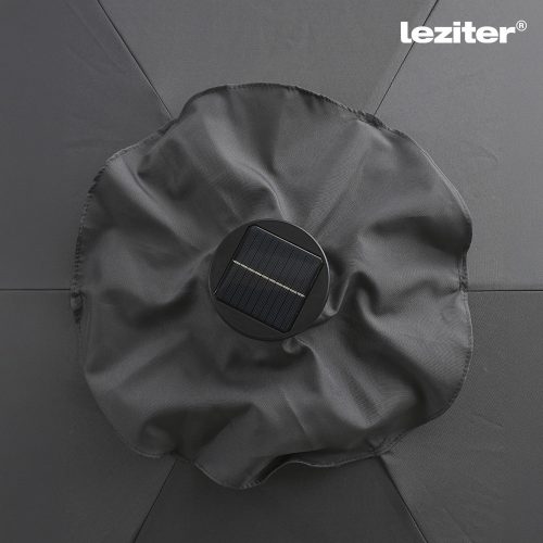Solari kerti napernyő led lámpával szürke 300 cm