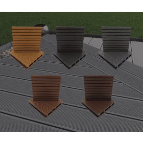 WPC teraszburkolat rendszer - sötétbarna