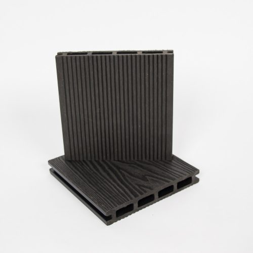 3D famintás WPC teraszburkolat rendszer - antracit