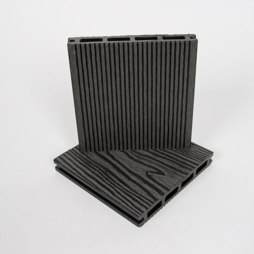 3D famintás WPC teraszburkolat rendszer - világosszürke